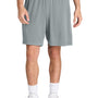 Sport-Tek Mens Moisture Wicking Competitor Athletic Shorts w/ Pockets - Silver Grey