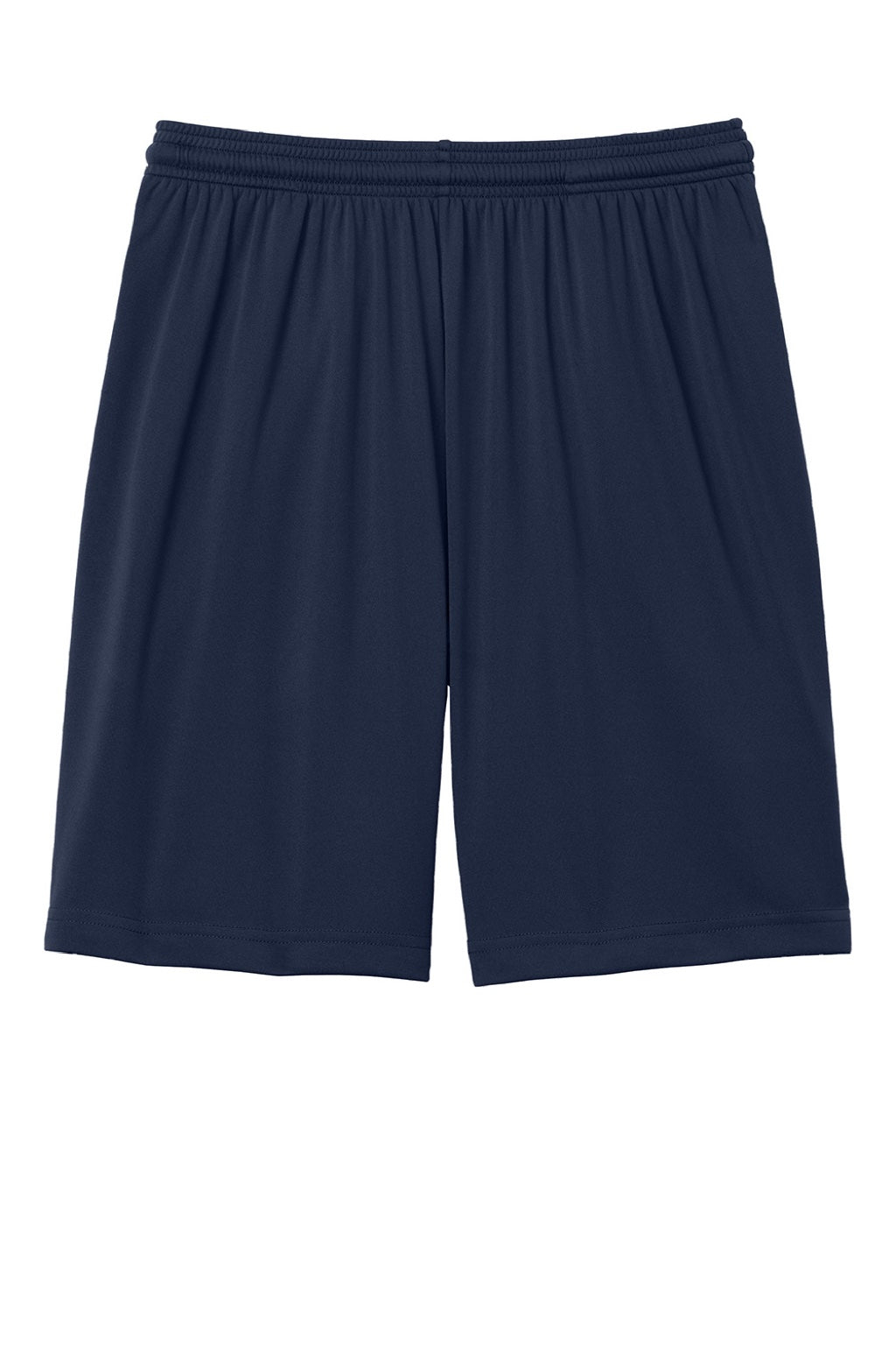 Sport-Tek ST349P Mens Moisture Wicking Competitor Athletic Shorts w/ Pockets True Navy Blue Flat Back