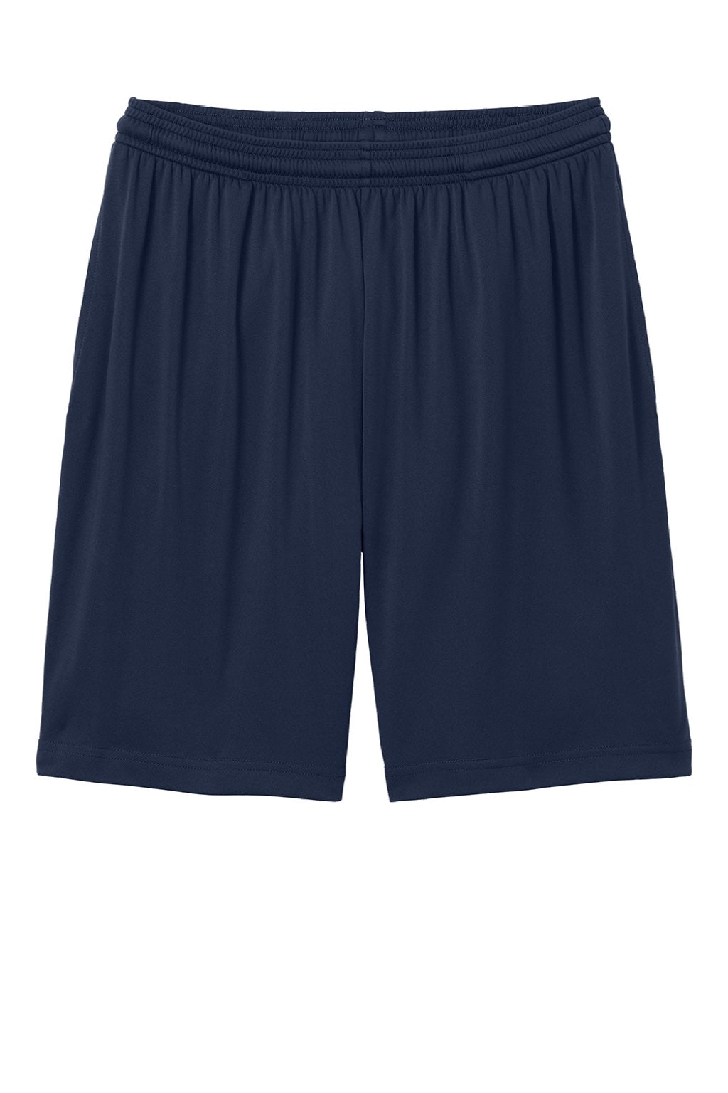 Sport-Tek ST349P Mens Moisture Wicking Competitor Athletic Shorts w/ Pockets True Navy Blue Flat Front