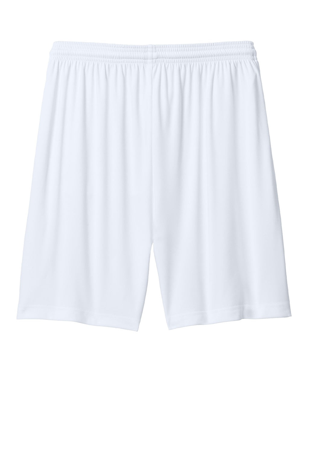 Sport-Tek ST349P Mens Moisture Wicking Competitor Athletic Shorts w/ Pockets White Flat Back