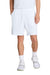 Sport-Tek ST349P Mens Moisture Wicking Competitor Athletic Shorts w/ Pockets White Model Front