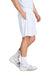 Sport-Tek ST349P Mens Moisture Wicking Competitor Athletic Shorts w/ Pockets White Model Side
