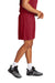 Sport-Tek ST349 Mens Moisture Wicking Competitor Athletic Shorts Deep Red Model Side