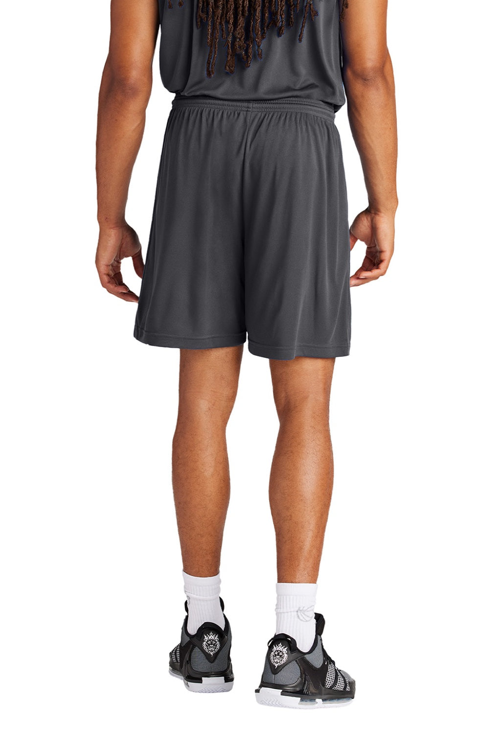 Sport-Tek ST349 Mens Moisture Wicking Competitor Athletic Shorts Iron Grey Model Back