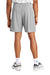 Sport-Tek ST349 Mens Moisture Wicking Competitor Athletic Shorts Silver Grey Model Back