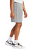 Sport-Tek ST349 Mens Moisture Wicking Competitor Athletic Shorts Silver Grey Model Side