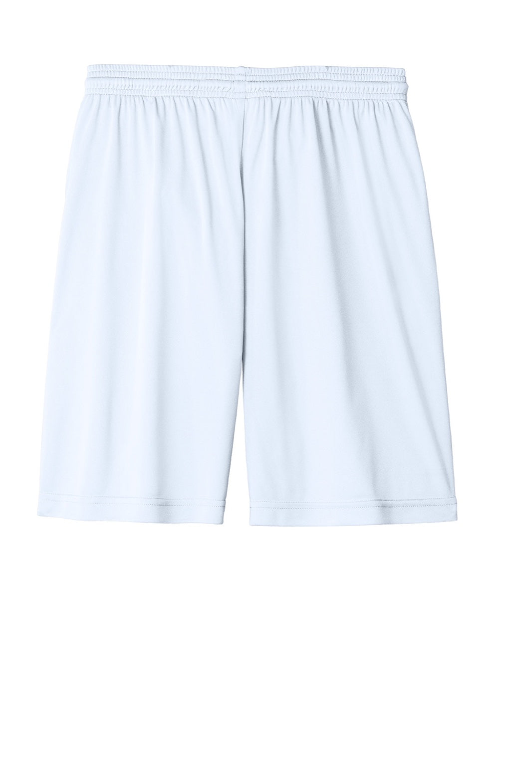 Sport-Tek ST349 Mens Moisture Wicking Competitor Athletic Shorts White Flat Back