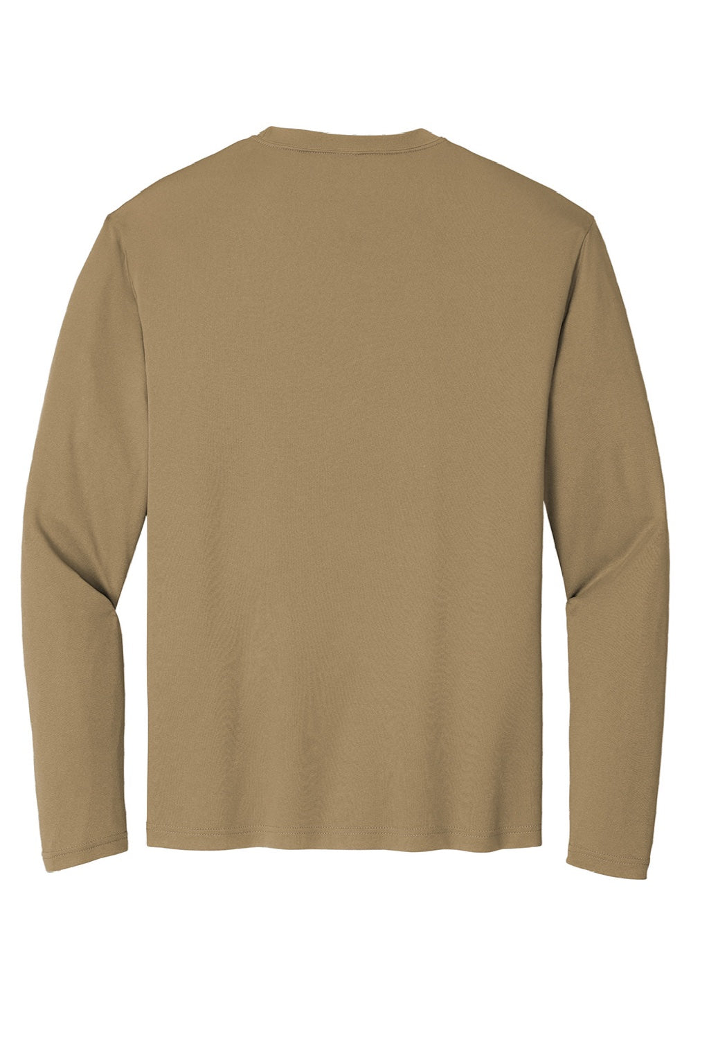 Sport-Tek ST350LS/TST350LS Mens Competitor Moisture Wicking Long Sleeve Crewneck T-Shirt Coyote Brown Flat Back