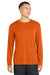 Sport-Tek ST350LS/TST350LS Mens Competitor Moisture Wicking Long Sleeve Crewneck T-Shirt Deep Orange Model Front