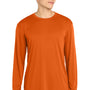 Sport-Tek Mens Competitor Moisture Wicking Long Sleeve Crewneck T-Shirt - Deep Orange