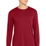Sport-Tek Mens Competitor Moisture Wicking Long Sleeve Crewneck T-Shirt - Deep Red