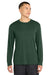 Sport-Tek ST350LS/TST350LS Mens Competitor Moisture Wicking Long Sleeve Crewneck T-Shirt Forest Green Model Front