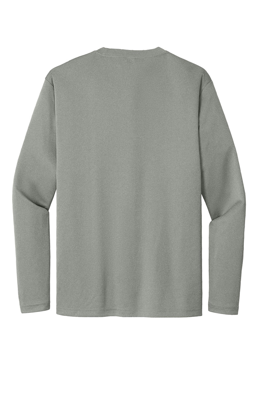 Sport-Tek ST350LS/TST350LS Mens Competitor Moisture Wicking Long Sleeve Crewneck T-Shirt Heather Concrete Grey Flat Back