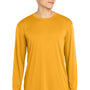 Sport-Tek Mens Competitor Moisture Wicking Long Sleeve Crewneck T-Shirt - Gold