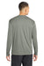 Sport-Tek ST350LS/TST350LS Mens Competitor Moisture Wicking Long Sleeve Crewneck T-Shirt Heather Concrete Grey Model Back