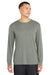 Sport-Tek ST350LS/TST350LS Mens Competitor Moisture Wicking Long Sleeve Crewneck T-Shirt Concrete Grey Model Front
