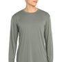 Sport-Tek Mens Competitor Moisture Wicking Long Sleeve Crewneck T-Shirt - Concrete Grey - NEW