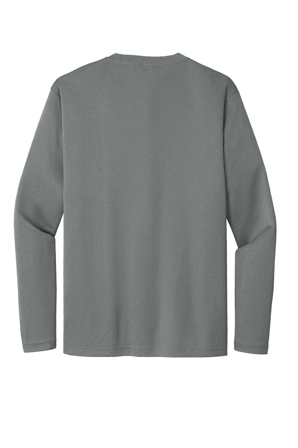 Sport-Tek ST350LS/TST350LS Mens Competitor Moisture Wicking Long Sleeve Crewneck T-Shirt Heather Iron Grey Flat Back