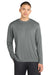Sport-Tek ST350LS/TST350LS Mens Competitor Moisture Wicking Long Sleeve Crewneck T-Shirt Heather Iron Grey Model Front