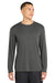 Sport-Tek ST350LS/TST350LS Mens Competitor Moisture Wicking Long Sleeve Crewneck T-Shirt Iron Grey Model Front