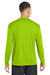 Sport-Tek ST350LS/TST350LS Mens Competitor Moisture Wicking Long Sleeve Crewneck T-Shirt Lime Shock Green Model Back