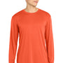 Sport-Tek Mens Competitor Moisture Wicking Long Sleeve Crewneck T-Shirt - Neon Orange