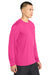 Sport-Tek ST350LS/TST350LS Mens Competitor Moisture Wicking Long Sleeve Crewneck T-Shirt Neon Pink Model Side