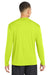Sport-Tek ST350LS/TST350LS Mens Competitor Moisture Wicking Long Sleeve Crewneck T-Shirt Neon Yellow Model Back