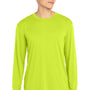Sport-Tek Mens Competitor Moisture Wicking Long Sleeve Crewneck T-Shirt - Neon Yellow