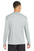 Sport-Tek ST350LS/TST350LS Mens Competitor Moisture Wicking Long Sleeve Crewneck T-Shirt Silver Grey Model Back