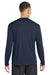 Sport-Tek ST350LS/TST350LS Mens Competitor Moisture Wicking Long Sleeve Crewneck T-Shirt True Navy Blue Model Back