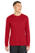 Sport-Tek ST350LS/TST350LS Mens Competitor Moisture Wicking Long Sleeve Crewneck T-Shirt True Red Model Front