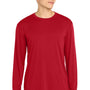 Sport-Tek Mens Competitor Moisture Wicking Long Sleeve Crewneck T-Shirt - True Red