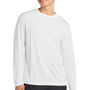 Sport-Tek Mens Competitor Moisture Wicking Long Sleeve Crewneck T-Shirt - White