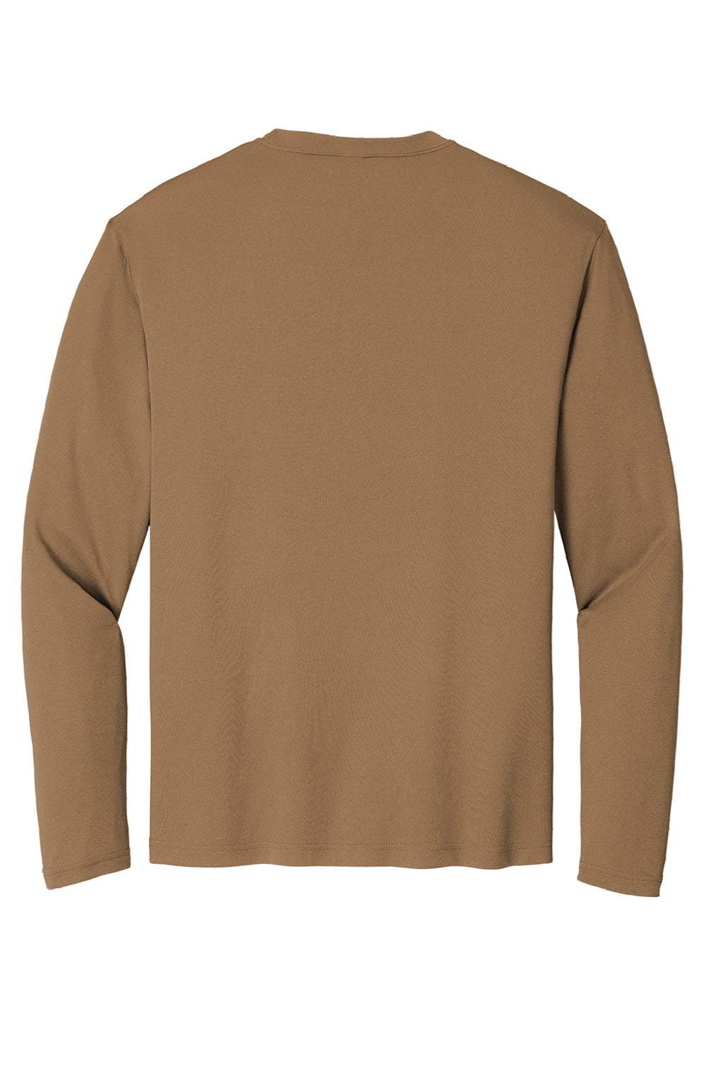 Sport-Tek ST350LS/TST350LS Mens Competitor Moisture Wicking Long Sleeve Crewneck T-Shirt Woodland Brown Flat Back