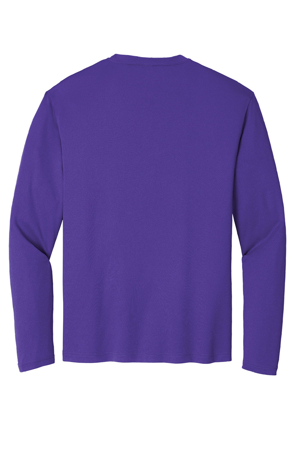 Sport-Tek ST350LS/TST350LS Mens Competitor Moisture Wicking Long Sleeve Crewneck T-Shirt Purple Flat Back