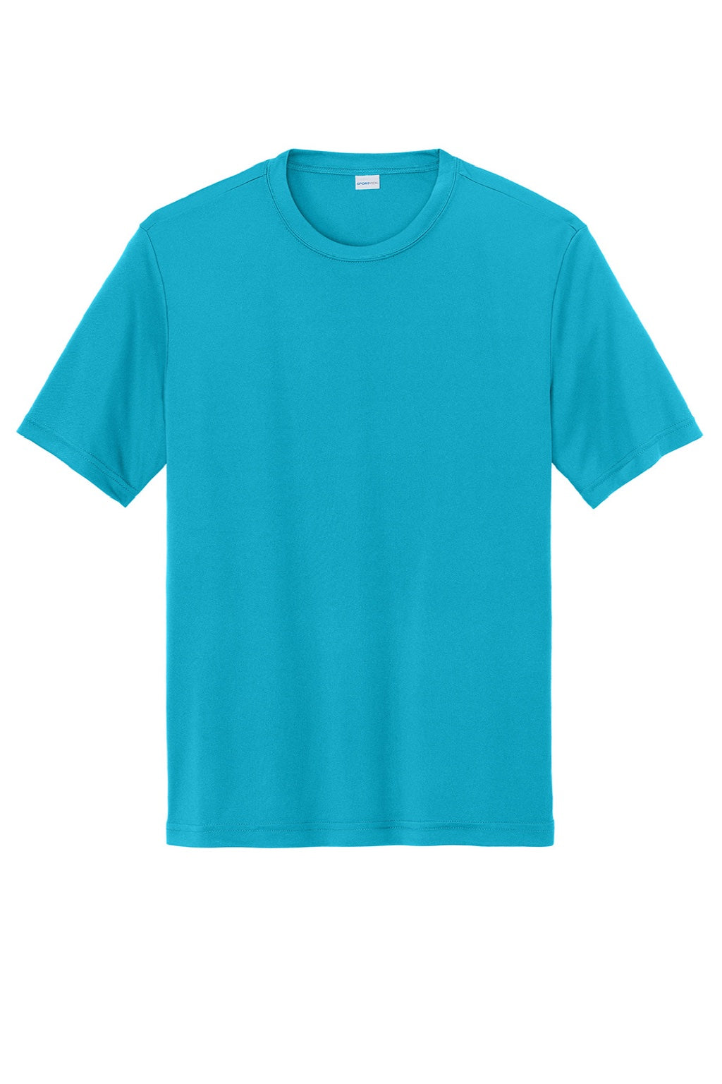 Sport-Tek ST350/TST350 Mens Competitor Moisture Wicking Short Sleeve Crewneck T-Shirt Atomic Blue Flat Front