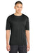 Sport-Tek ST350/TST350 Mens Competitor Moisture Wicking Short Sleeve Crewneck T-Shirt Black Model Front