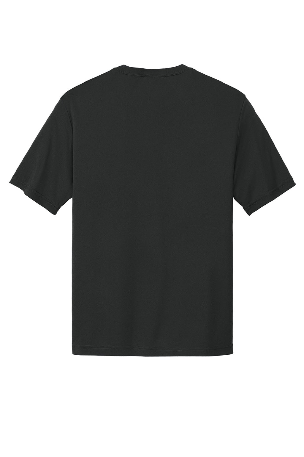 Sport-Tek ST350/TST350 Mens Competitor Moisture Wicking Short Sleeve Crewneck T-Shirt Black Flat Back