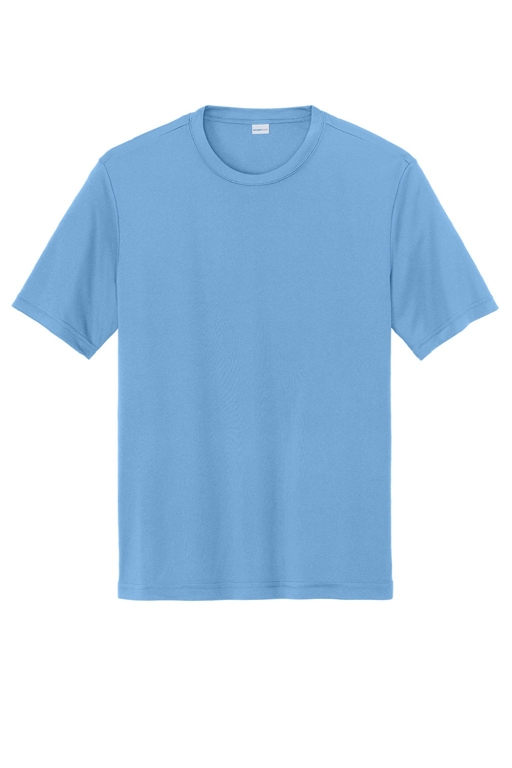 Sport-Tek ST350/TST350 Mens Competitor Moisture Wicking Short Sleeve Crewneck T-Shirt Carolina Blue Flat Front