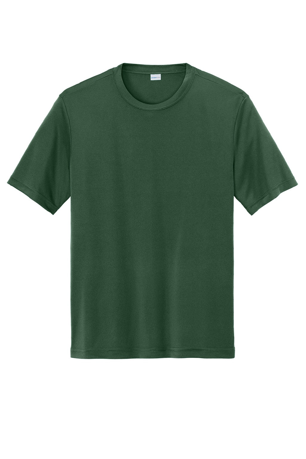 Sport-Tek ST350/TST350 Mens Competitor Moisture Wicking Short Sleeve Crewneck T-Shirt Forest Green Flat Front