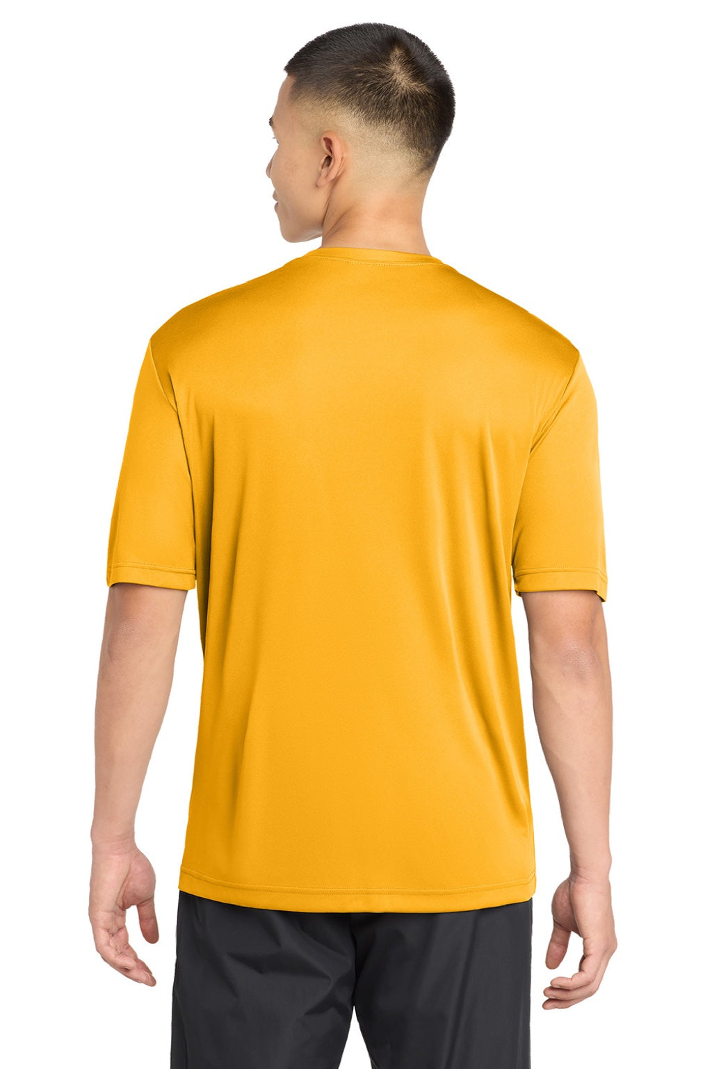 Sport-Tek ST350/TST350 Mens Competitor Moisture Wicking Short Sleeve Crewneck T-Shirt Gold Model Back