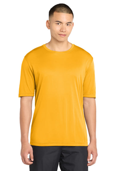 Sport-Tek ST350/TST350 Mens Competitor Moisture Wicking Short Sleeve Crewneck T-Shirt Gold Model Front