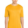 Sport-Tek Mens Competitor Moisture Wicking Short Sleeve Crewneck T-Shirt - Gold