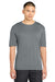 Sport-Tek ST350/TST350 Mens Competitor Moisture Wicking Short Sleeve Crewneck T-Shirt Concrete Grey Model Front
