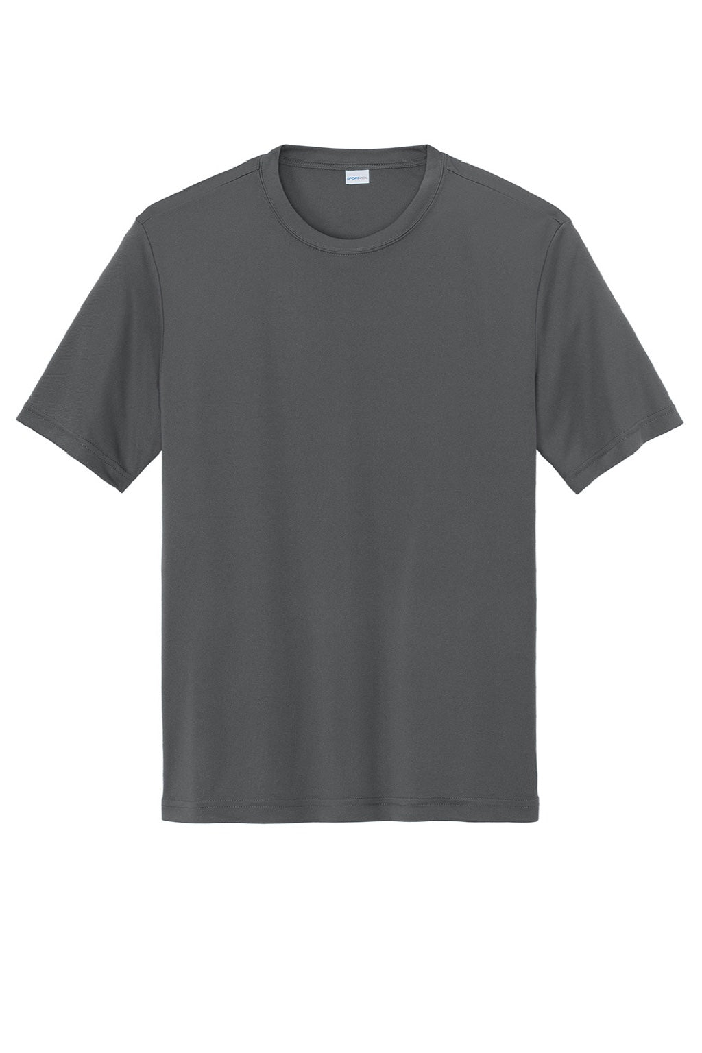 Sport-Tek ST350/TST350 Mens Competitor Moisture Wicking Short Sleeve Crewneck T-Shirt Iron Grey Flat Front