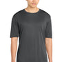 Sport-Tek Mens Competitor Moisture Wicking Short Sleeve Crewneck T-Shirt - Iron Grey