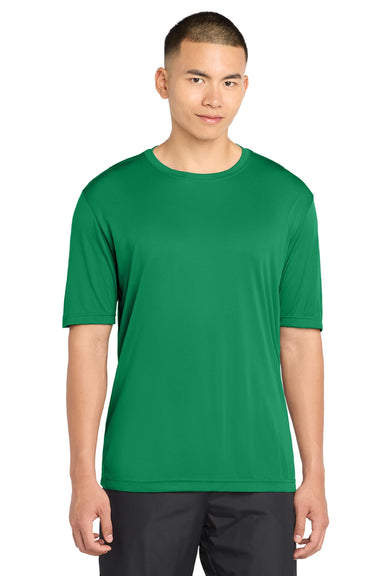 Sport-Tek ST350/TST350 Mens Competitor Moisture Wicking Short Sleeve Crewneck T-Shirt Kelly Green Model Front