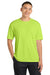 Sport-Tek ST350/TST350 Mens Competitor Moisture Wicking Short Sleeve Crewneck T-Shirt Lime Shock Green Model Front