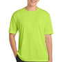 Sport-Tek Mens Competitor Moisture Wicking Short Sleeve Crewneck T-Shirt - Lime Shock Green